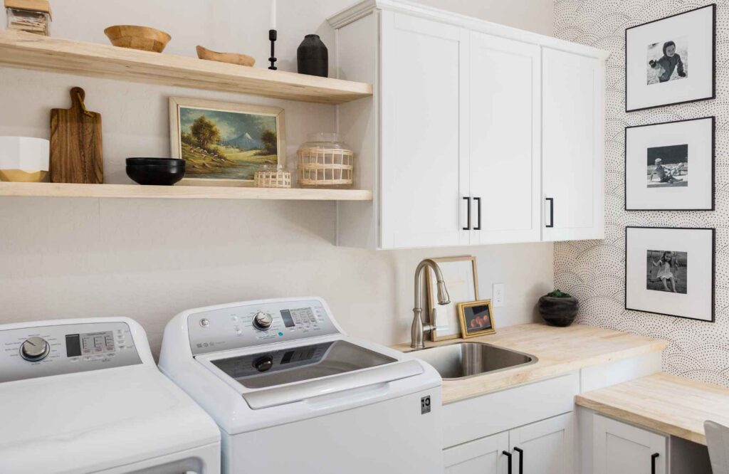 you-organized-by-barb-pinellas-county-fl-time-to-hire-organizer-laundry-room-with-open-shelves-cabinets-sink-wallpaper-practical-systems